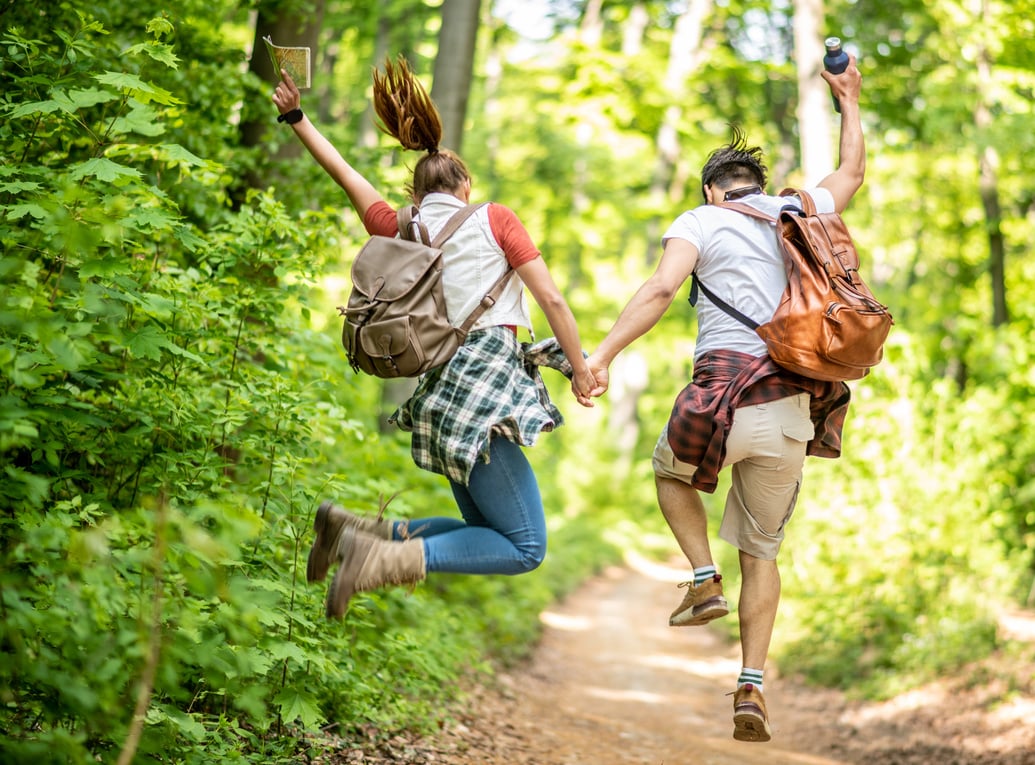 On an awesome outdoor adventure.